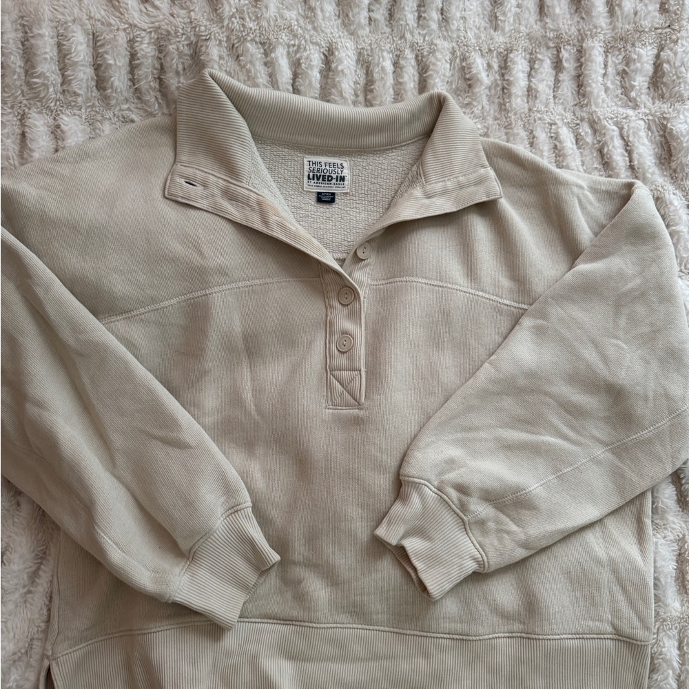 American Eagle Outfitters Cream Sweater